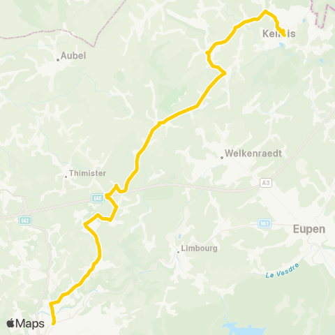 TEC Verviers - Henri-Chapelle - Welkenraedt / Kelmis map