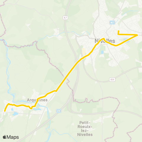 TEC Nivelles - Feluy map