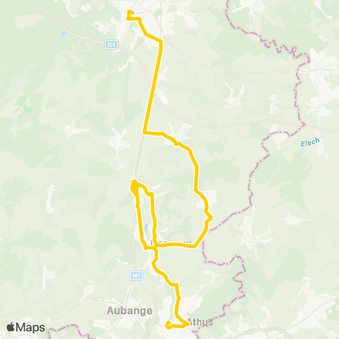 TEC Arlon - Hondelange - Athus map
