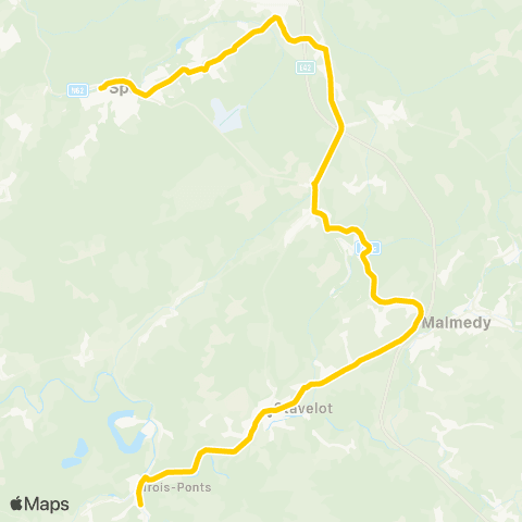 TEC Spa - Stavelot - Trois-Ponts map