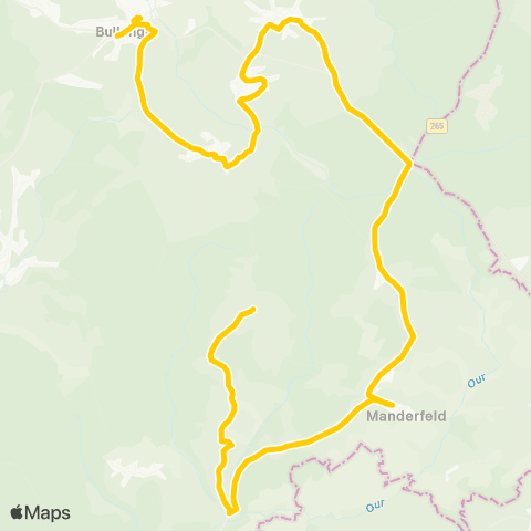 TEC Büllingen - Manderfeld map
