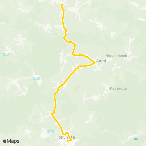 TEC Sourbrodt - Waimes - St.Vith map
