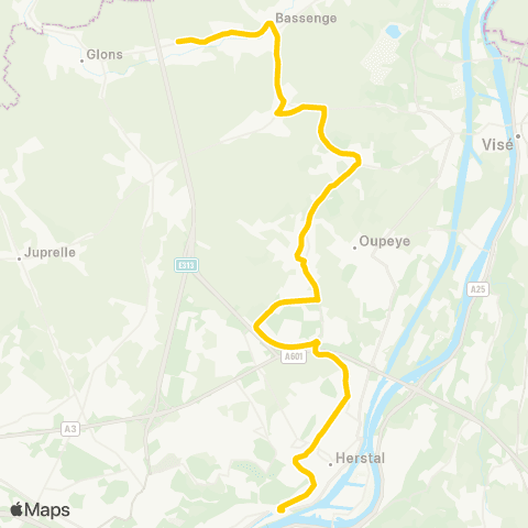 TEC Liège - Hermée - Bassenge - Boirs / Emael map