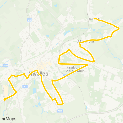 TEC Baulers - Nivelles (Gare) - Shopping map