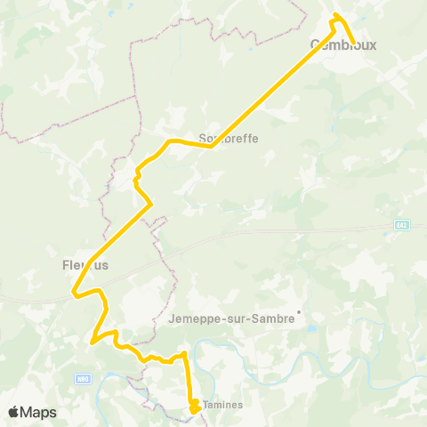TEC Gembloux - Fleurus - Tamines map