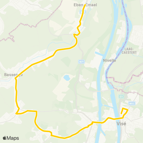 TEC Glons / Emael - Bassenge - Visé map