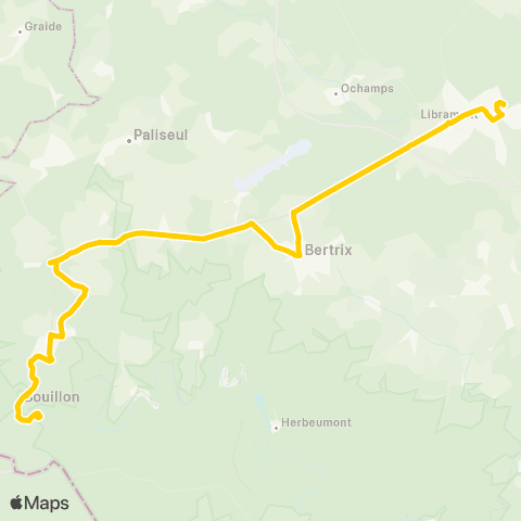TEC Bouillon - Libramont map