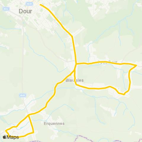 TEC Dour - Erquennes map
