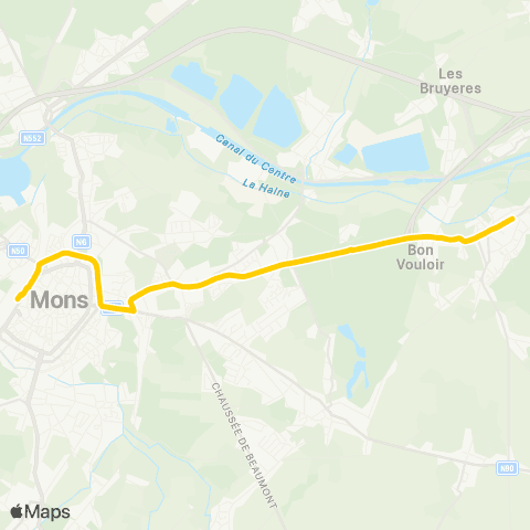 TEC Mons - Havré map