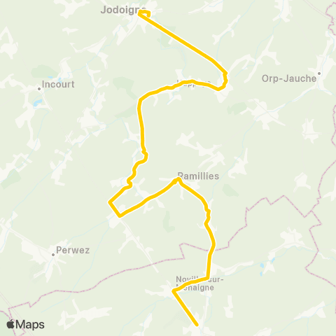 TEC Jodoigne - Eghezée map
