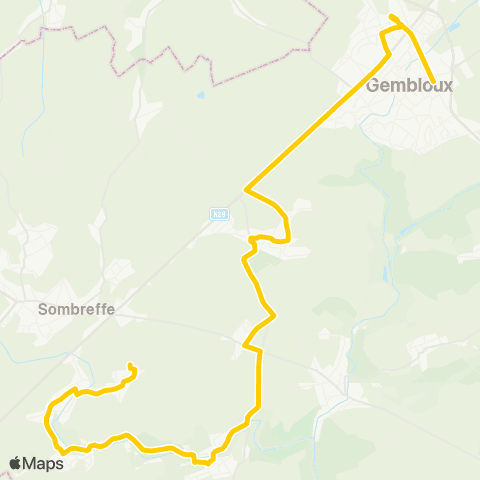 TEC Gembloux - Corroy-Château - St Martin - Tongrinne map