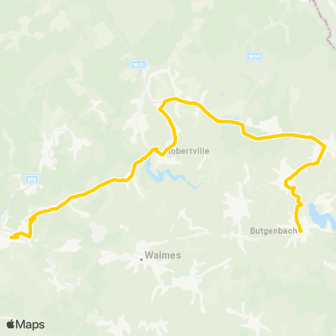 TEC Stavelot - Malmedy - Sourbrodt - Bütgenbach map