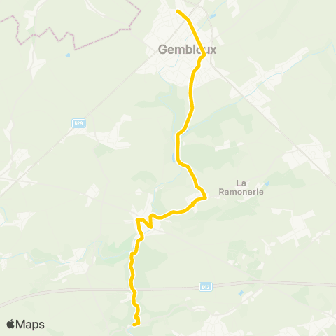 TEC Gembloux - Bossière - Mazy - Onoz map