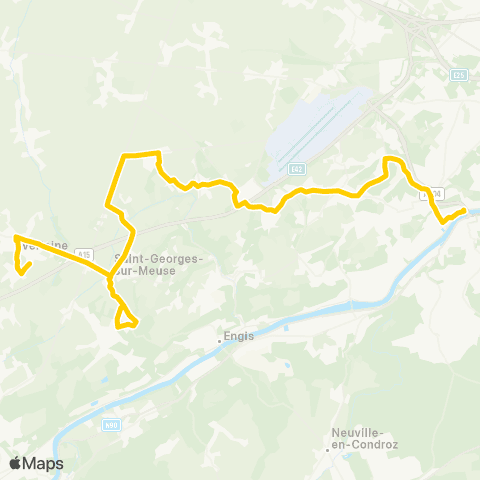 TEC Jemeppe - Horion-Hozémont - Verlaine map
