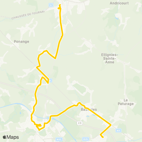 TEC Leuze - Blaton map