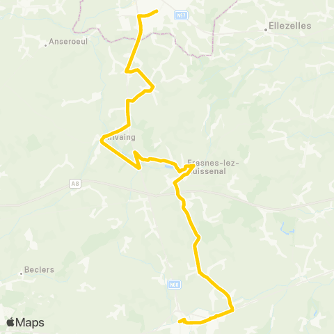 TEC Ronse / Renaix - Leuze map