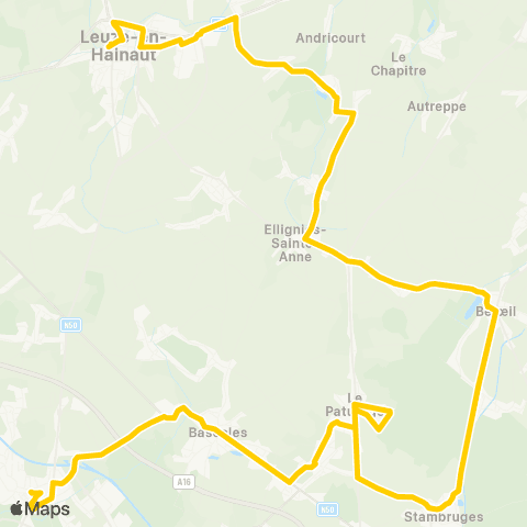 TEC Leuze - Péruwelz map