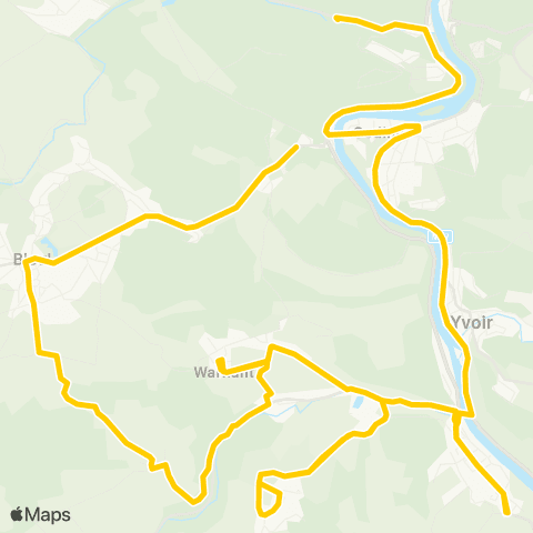 TEC Proxibus d'Anhée map