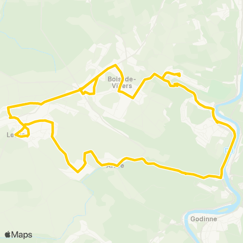 TEC Proxibus de Profondeville map