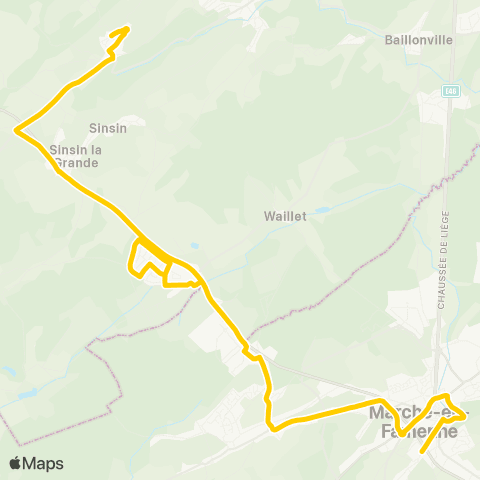 TEC Nettinne - Marche map