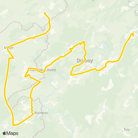 TEC Ocquier - Durbuy - Barvaux - Bomal map