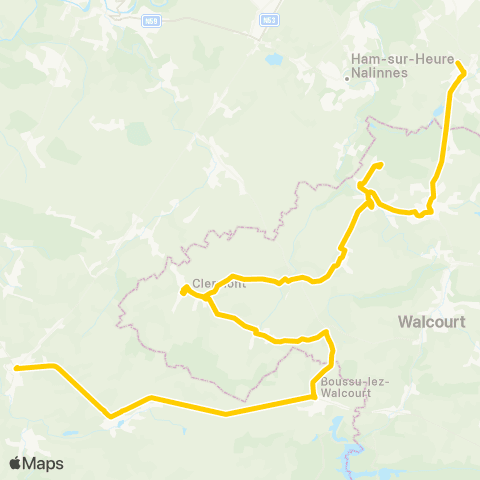 TEC Nalinnes - Beaumont map