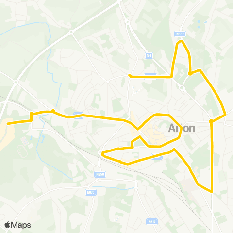 TEC Arlon - Hydrion (Ligne Urbaine) map