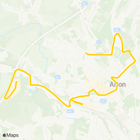 TEC Arlon - Callemeyn (Ligne Urbaine) map