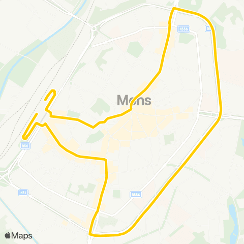 TEC Mons Centre-Ville map