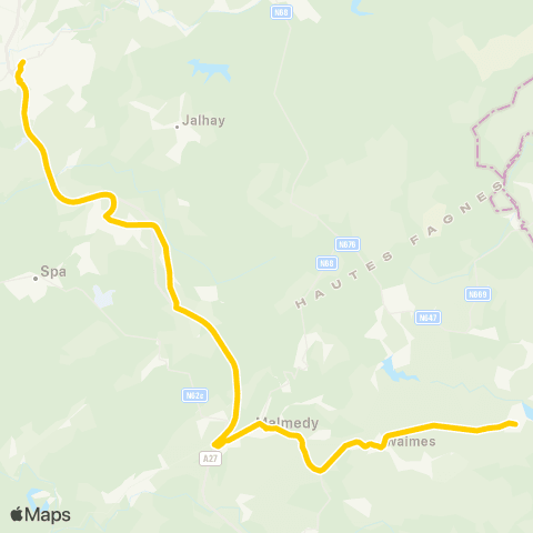 TEC Verviers - Malmedy map