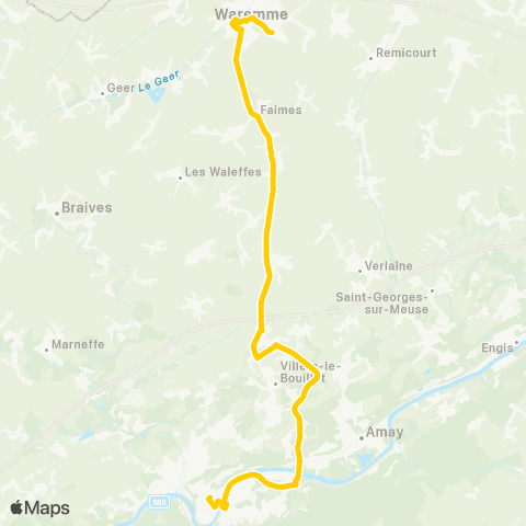 TEC Huy - Waremme map