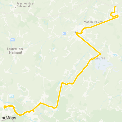 TEC Ath - Péruwelz map