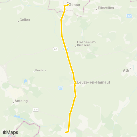 TEC Péruwelz - Ronse / Renaix map