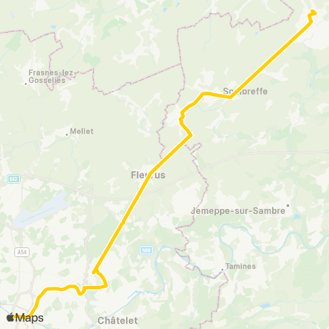 TEC Gembloux - Charleroi map