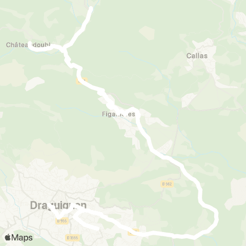 TEDbus Montferrat - Châteaudouble - Figanières - Draguignan map