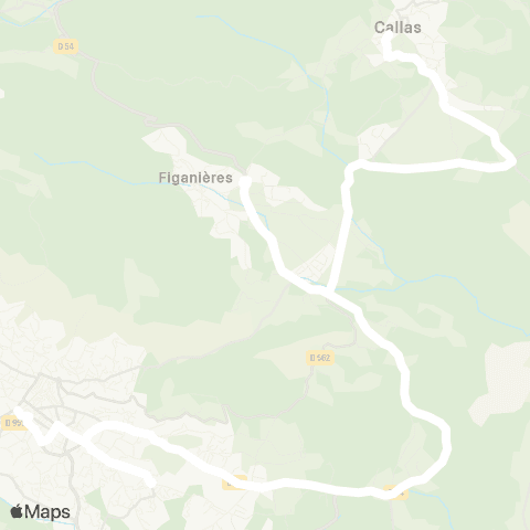 TEDbus Callas - Draguignan map