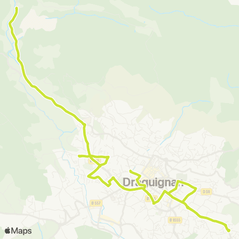 TEDbus Draguignan - Pont d'Aups map