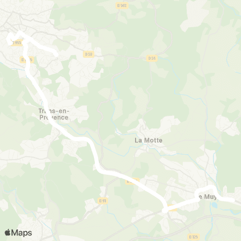 TEDbus Le Muy - Trans - Draguignan map