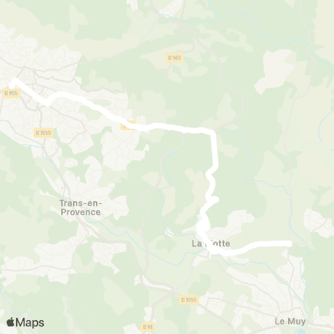 TEDbus La Motte - Draguignan map