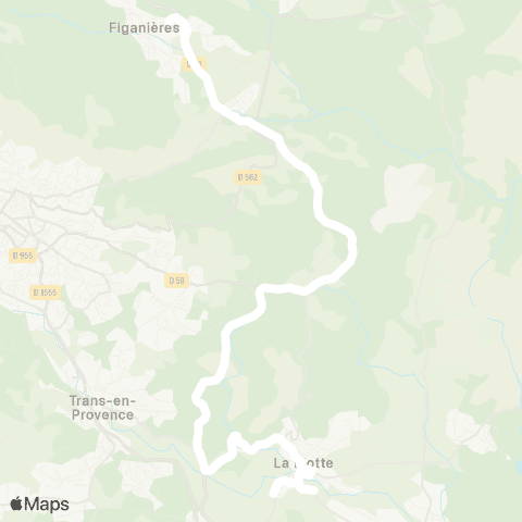 TEDbus La Motte - Figanières map