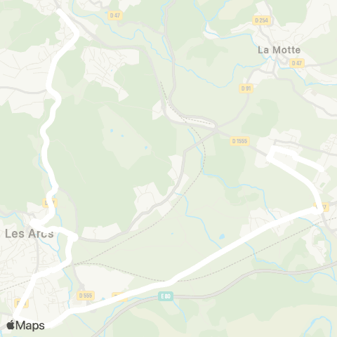 TEDbus Les Arcs - le Muy map