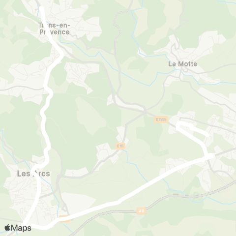 TEDbus Trans - les Arcs - Lycée du Muy map