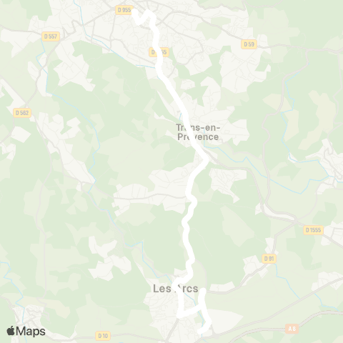 TEDbus Callas-Draguignan + Draguignan - les Arcs map
