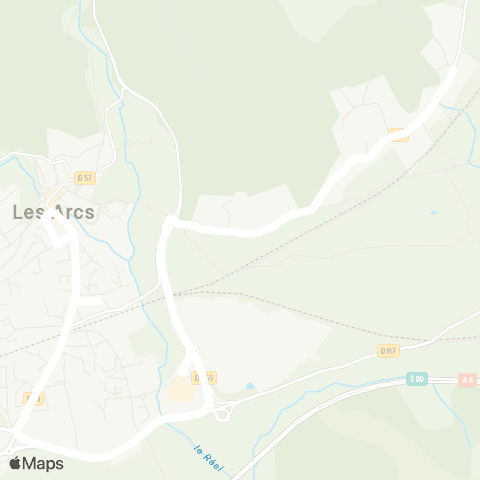 TEDbus Les Arcs - la Baume map