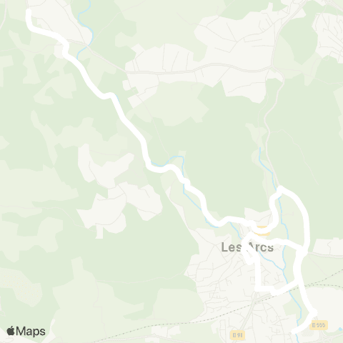 TEDbus Les Arcs - Nourradons map