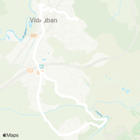 TEDbus Vidauban - Rey d'Agneou map