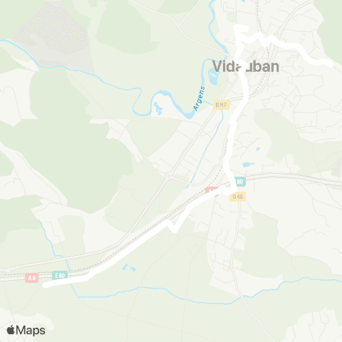 TEDbus Vidauban - Giraude map
