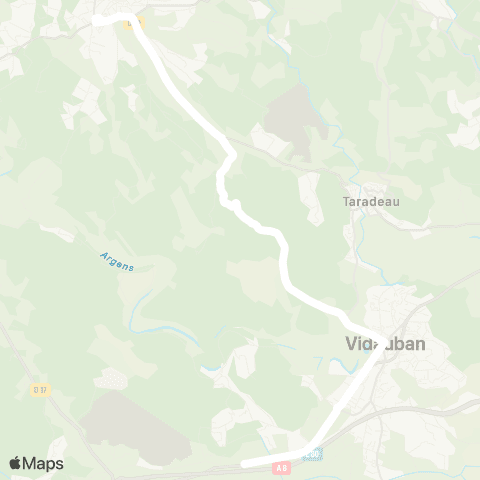 TEDbus Vidauban Jas de la Barre - Lorgues map