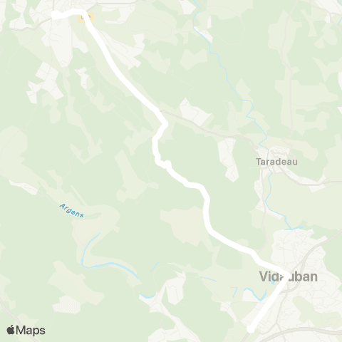TEDbus Vidauban - Lorgues map