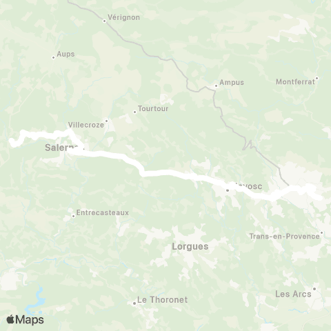 TEDbus Sillans - Salernes - Draguignan map
